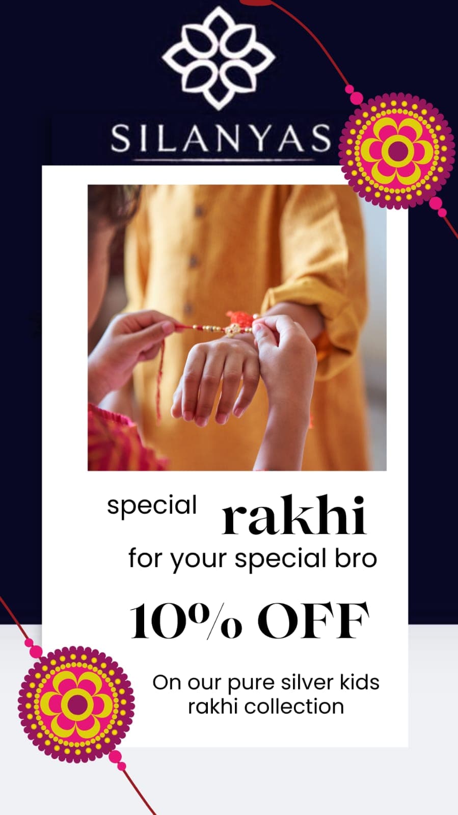 Silver Rakhi